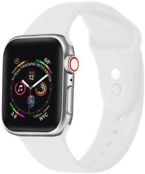 Apple Watch 4-6, SE, SE (2022) (38 / 40 mm) / Watch 7-9 (41 mm), szilikon pótszíj, állítható, két lyukas rögzítés, Xprotector, fehér - pixato