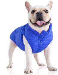  Vízálló, szőrmentes kutyakabát, kék, XL-es (francia bulldog méret)