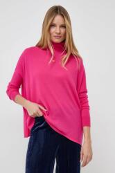 MAX&Co. MAX&Co. gyapjú pulóver könnyű, női, rózsaszín, félgarbó nyakú - rózsaszín XS