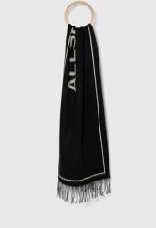 AllSaints gyapjú sál fekete, mintás - fekete Univerzális méret - answear - 56 990 Ft