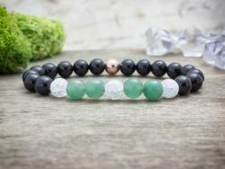 R. M. ékszer Menta rozé mámor vegyes ásvány karkötő (13775-RM-16)