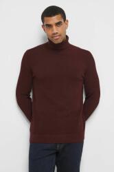MEDICINE pamut pulóver férfi, bordó, garbónyakú - burgundia XL