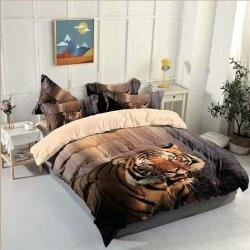 3d tigris ágyneműhuzat barna színben