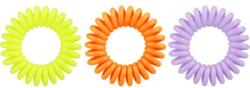Ronney Professional Elastice de păr, 3.5 cm, galben + portocaliu + liliachiu - Ronney Professional S15 MET Funny Ring Bubble 3 buc