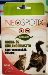 Neospotix spot on bolha- és kullancsriasztó macska 5x1ml - vetpluspatika