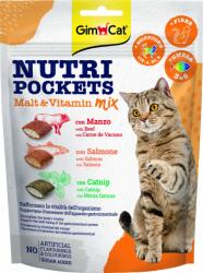 GimCat Nutri Pockets Jutalomfalat - Maláta & Vitamin Mix 150g - vetpluspatika