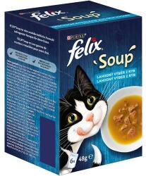 FELIX Soup tőkehal, tonhal és lepényhal leves macskáknak 6x48g