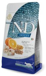 N&D Ocean Adult cod, spelt, oats & orange (tőkehal, tönköly, zab & narancs) száraz macskaeledel 300g