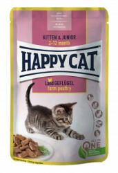 Happy Cat Kitten & Junior pouch baromfi 20x85g - vetpluspatika