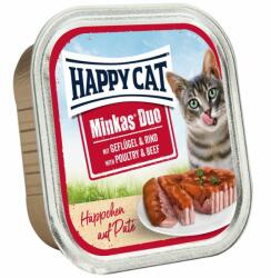 Happy Cat Minkas Duo alutálcás eledel - Szárnyas és marha 16x100g