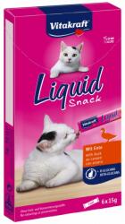 Vitakraft Cat Liquid Snack - szószos jutalomfalat kacsával és béta glükánnal (6x15g)