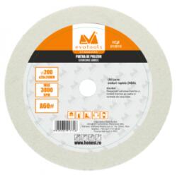 Evotools Piatra de polizor alba-HSS, 200x20 mm, granulatie 60, folosita pentru slefuirea si finisarea materialelor si semifabricatelor metalice, in special ascutirea sculelor din otel rapid (HSS): burghie, dal
