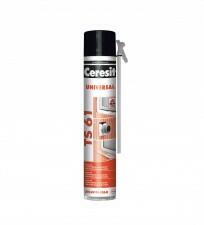 Henkel Spuma poliuretanica monocomponenta Ceresit TS 61, tub 750ml, cu intarire la umiditate si pori inchisi, pentru montaj ferestre si usi, umplere goluri, etansare acoperisuri si fixare panouri termoizolan