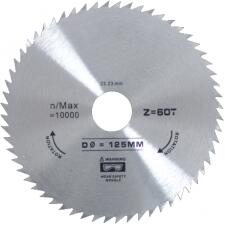 Evotools Panza circulara lemn / 125mm - 60T este un disc de taiere pentru fierastraie circulare compacte, cu diametru de 125 mm, alezaj de 22.23 mm si 60 de dinti, potrivit pentru taieri fine in lemn masiv, pl
