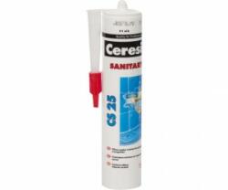 Henkel Silicon sanitar Ceresit CS 25, transparent, cartus de 280 ml, pentru etansarea rosturilor la cazi, dusuri, chiuvete si pardoseli din baie si bucatarie. Contine fungicid antimucegai, ramane elastic si 