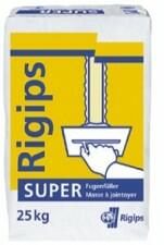 Rigips Super 25 kg este un chit fin pe baza de ipsos, folosit pentru umplerea si finisarea rosturilor placilor de gips-carton, impreuna cu benzi de armare Rigips. Acopera si capetele suruburilor, poate finis