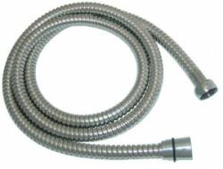 Evosanitary Furtun de dus extensibil ESS / 1500MM, cu exterior din otel inox si tubulatura interioara din PVC. Piulite de racordare G 1/2 din alama cromata, temperatura maxima 90° si presiune maxima 2 bar. Potriv