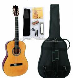 Jose Ribera HG67 natúr klasszikus gitár sok kiegészítővel, tömör fa (HG-67SZ)