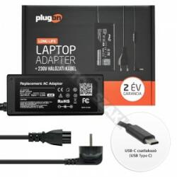 PlugOn 20V 3.25A / 15V 4.33A / 12V 5A / 9V 3A / 5V 3A (65W) USB-C (Type-C) töltő (Plugon-16367)