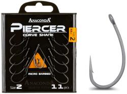 Anaconda Piercer Curve Shank pontyozó - bojlis horog, #4, 11db (2400204)