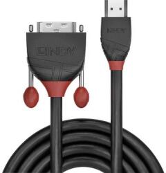 Lindy HDMI / DVI Csatlakozókábel [1x HDMI dugó - 1x DVI dugó, 18+1 pólusú] 2.00 m Fekete (36272) (36272)