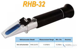  RHB-32 ATC Brix 0-32% optikai refraktométer