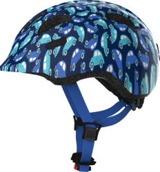 ABUS kerékpáros gyerek sisak Smiley 2.0, In-Mold, kék autós, S (45-50 cm)