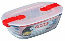 Pyrex COOK&HEAT tégl. sütőtál+műa. tető 17x10x5 cm 0, 4l