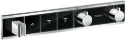 Hansgrohe RainSelect, rejtett termosztatikus zuhanycsaptelep, 3 kimenethez, fekete/króm, 15356600 (HAN-15356600)