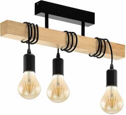 Toolight Szerszámlámpa, függő modern lámpa 3xE27 APP973-3CP LINE, fekete-barna, OSW-03242 (OSW-03242)