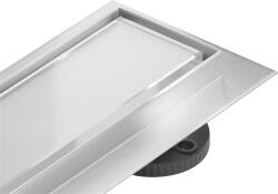 Mexen Flat 360 ° MGW forgó lineáris lefolyó 90 cm fehér üveg - 1027090-40 (1027090-40)