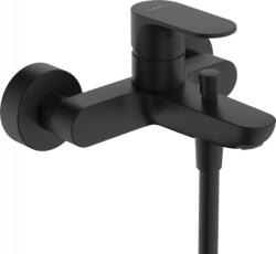 Hansgrohe Rebris S, falra szerelhető karos kádcsaptelep 2 áramlással, fekete matt, 72443670 (HAN-72443670)