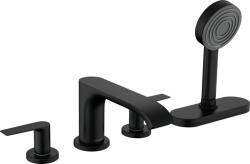 Hansgrohe Vivenis, 4 lyukú csaptelep a kád szélére, sBox, fekete matt, 75444670 (HAN-75444670)