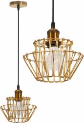 Toolight Szerszámlámpa - Függeszték E27 60W APP942-1CP Set 36cm, retro arany, OSW-07005 (OSW-07005)