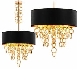 Toolight Szerszámlámpa - Függeszték 45cm 3xE27 APP683-3CP, fekete-arany, OSW-05340 (OSW-05340)