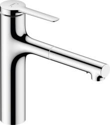 Hansgrohe Zesis M33, mosogató csaptelep 160, kihúzható spray-vel, sBox lite, króm, 74804000 (HAN-74804000)