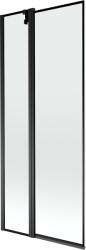 Mexen Flip, 1 szárnyú kádparaván 80 x 150 cm, 6 mm átlátszó üveg-fekete mintás, fekete profil, 894-080-101-70-70 (894-080-101-70-70)