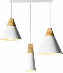 Toolight Szerszámlámpa - Mennyezeti lámpa SCANDI SET CP 3xE27, fehér-barna, OSW-00110 (OSW-00110)