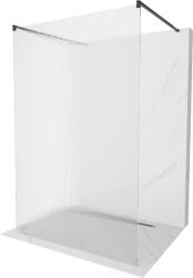 Mexen Kioto, Walk-In zuhanyparaván 140 x 200 cm, 8 mm-es üveg bordás mintával, fekete profil, 800-140-002-70-09 (800-140-002-70-09)