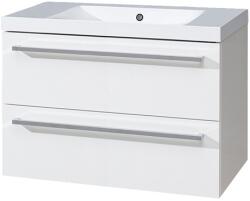 Mereo Bino fürdőszobai szekrény öntött márvány mosdóval 81cm fehér MER-CN661M (MER-CN661M)