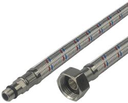 Klum Mereo, Rozsdamentes acél csatlakozótömlő, 8x12, FxM10, 1/2"xM10 rövid, MER-CR317C (MER-CR317C)