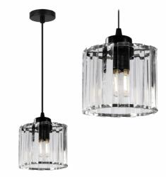 Toolight Szerszámlámpa, kristály függőlámpa E27 60W APP511-1CP, fekete, OSW-08551 (OSW-08551)