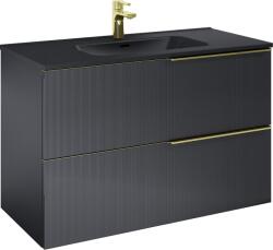 Elita Soho, mosdószekrény 100x45x64 cm 2S, fekete matt, ELT-168746 (ELT-168746)