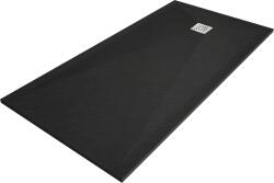 Mexen Stone+, téglalap alakú kád ásványi kompozitból 180 x 90 cm, fekete matt, 44709018 (44709018)