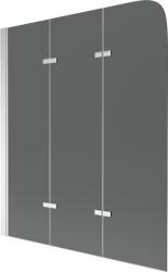 Mexen FELIX, kádparaván, 3 lapos, 120 x 140 cm, szürke, 890-120-003-01-40 (890-120-003-01-40)