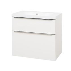 Mereo Mailo fürdőszobai szekrény öntött márvány mosdóval 81cm fehér MER-CN511M (MER-CN511M)