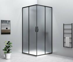SAPHO Gelco, SIGMA SIMPLY BLACK négyzet alakú zuhanyparaván 1000x1000 mm, sarokbemenet, Tégla üveg, GS2410B-01 (GS2410B-01)