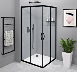 SAPHO Gelco, SIGMA SIMPLY BLACK négyzet alakú zuhanyparaván 900x900 mm, sarokbemenet, átlátszó üveg, GS2190BGS2190B (GS2190BGS2190B)