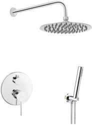 INVENA Dafni, rejtett zuhanygarnitúra esőzuhanyfejjel 25 cm, fényes króm, INV-BS-88-0O2-A (INV-BS-88-0O2-A)