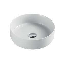 Mereo Mereo, Munkalapos mosdó túlfolyó nélkül, 355x120 mm, kerek, kerámia, MER-UC363612C (MER-UC363612C)